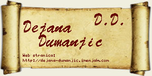 Dejana Dumanjić vizit kartica